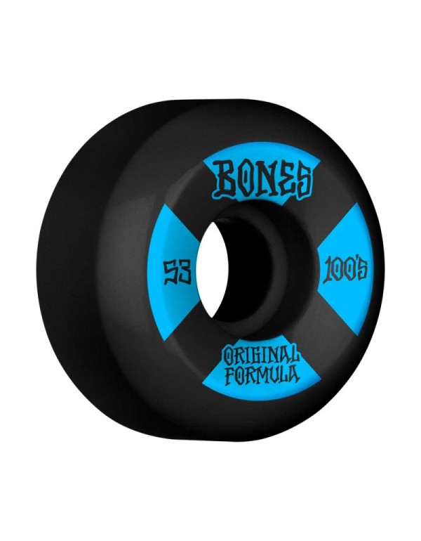 Ruedas Skateboard Bones 100'S V5 OGF Black 53mm 100a (Set 4)