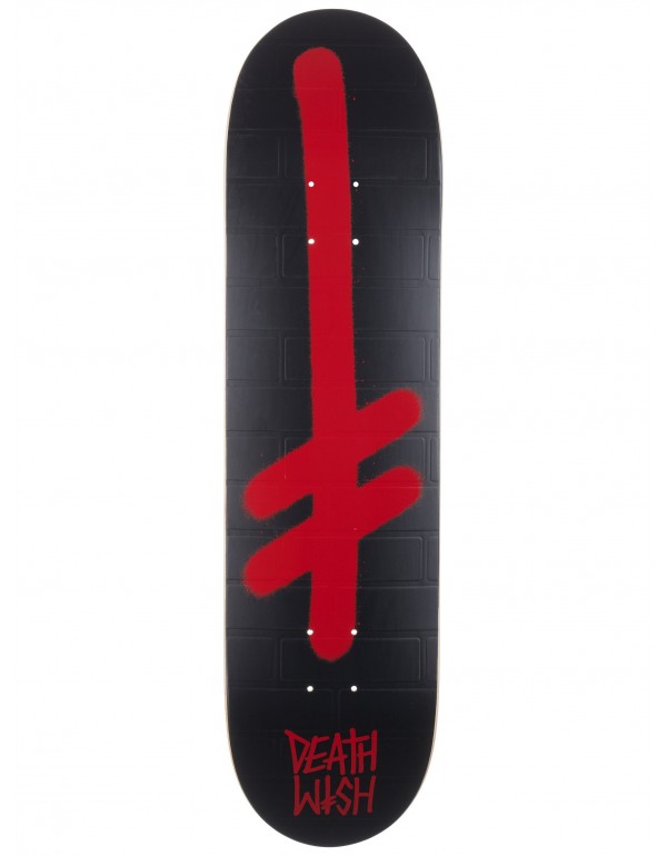 Skateboard Deathwish Gang Logo Bricks Black/Red 8" (Solo tabla)